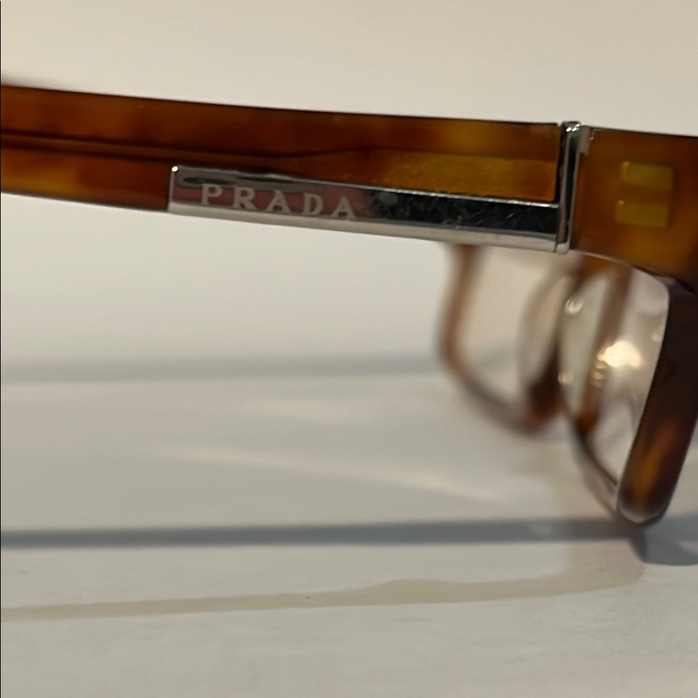 Prada Tortoise Shell Rectangular Glasses - image 7